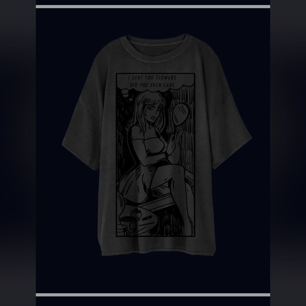 Billie Eilish Lost Cause Gray T-Shirt Dress Size Small-Medium
